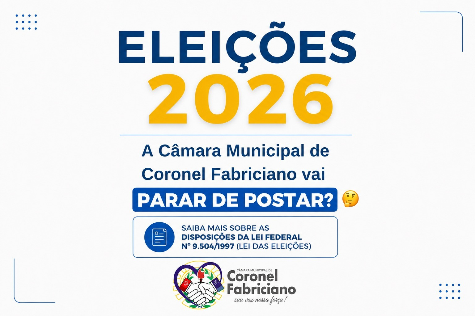 O que se pode publicar no site da Câmara Municipal de Apuí durante o período eleitoral